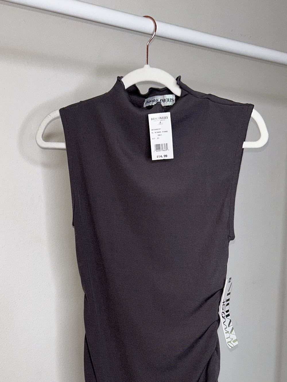 Discovery Sleeveless Midi Dress in Charcoal